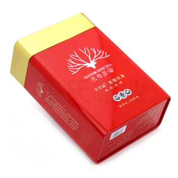 英德紅茶鐵盒，方形茶葉鐵盒包裝